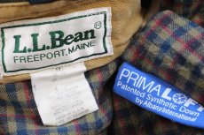 画像4: 90s USA製 L.L.Bean PRIMALOFTプリマロフト 中綿入りライナー付き ダック地 フィールドコート 茶 フェード M★A ジャケット (4)