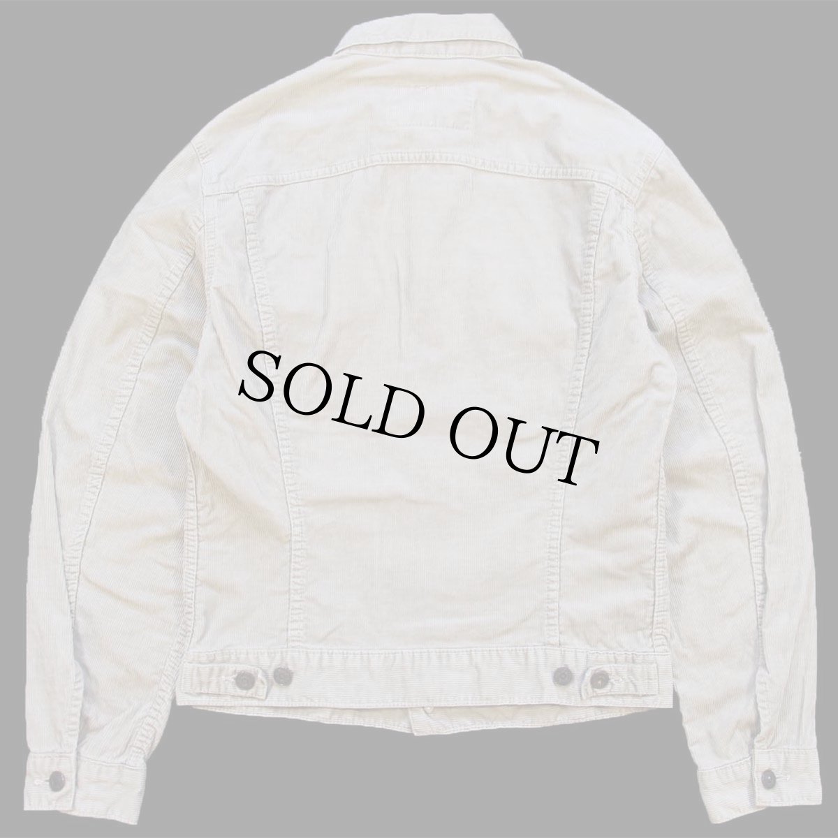 画像2: 90s Levi'sリーバイス WHITE TAB JACKETS 70500 コットン コーデュロイジャケット ベージュ M★ユーロ (2)