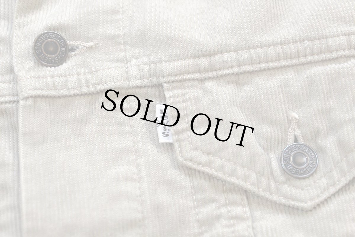 画像5: 90s Levi'sリーバイス WHITE TAB JACKETS 70500 コットン コーデュロイジャケット ベージュ M★ユーロ (5)