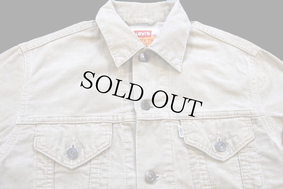 画像3: 90s Levi'sリーバイス WHITE TAB JACKETS 70500 コットン コーデュロイジャケット ベージュ M★ユーロ (3)
