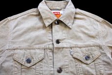 画像3: 90s Levi'sリーバイス WHITE TAB JACKETS 70500 コットン コーデュロイジャケット ベージュ M★ユーロ (3)