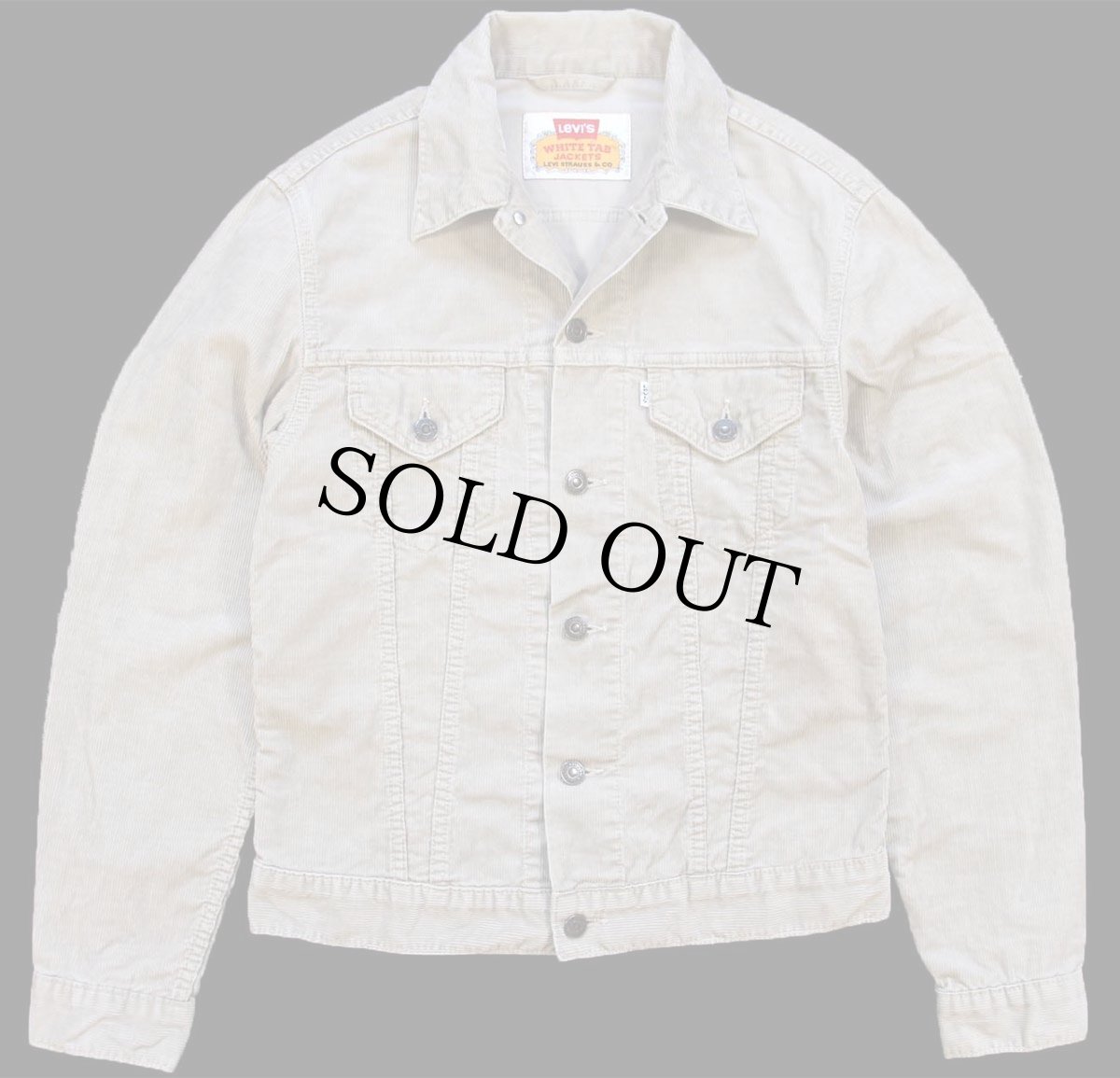 画像1: 90s Levi'sリーバイス WHITE TAB JACKETS 70500 コットン コーデュロイジャケット ベージュ M★ユーロ (1)