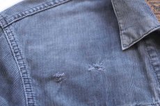 画像8: 90s Levi'sリーバイス 70503 コットン コーデュロイジャケット 4ポケット ボロ 薄紺 フェード M★ユーロ (8)