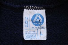 画像4: 80s USA製 ARTEX USAF ひび割れ袖プリント スウェット 紺 L (4)