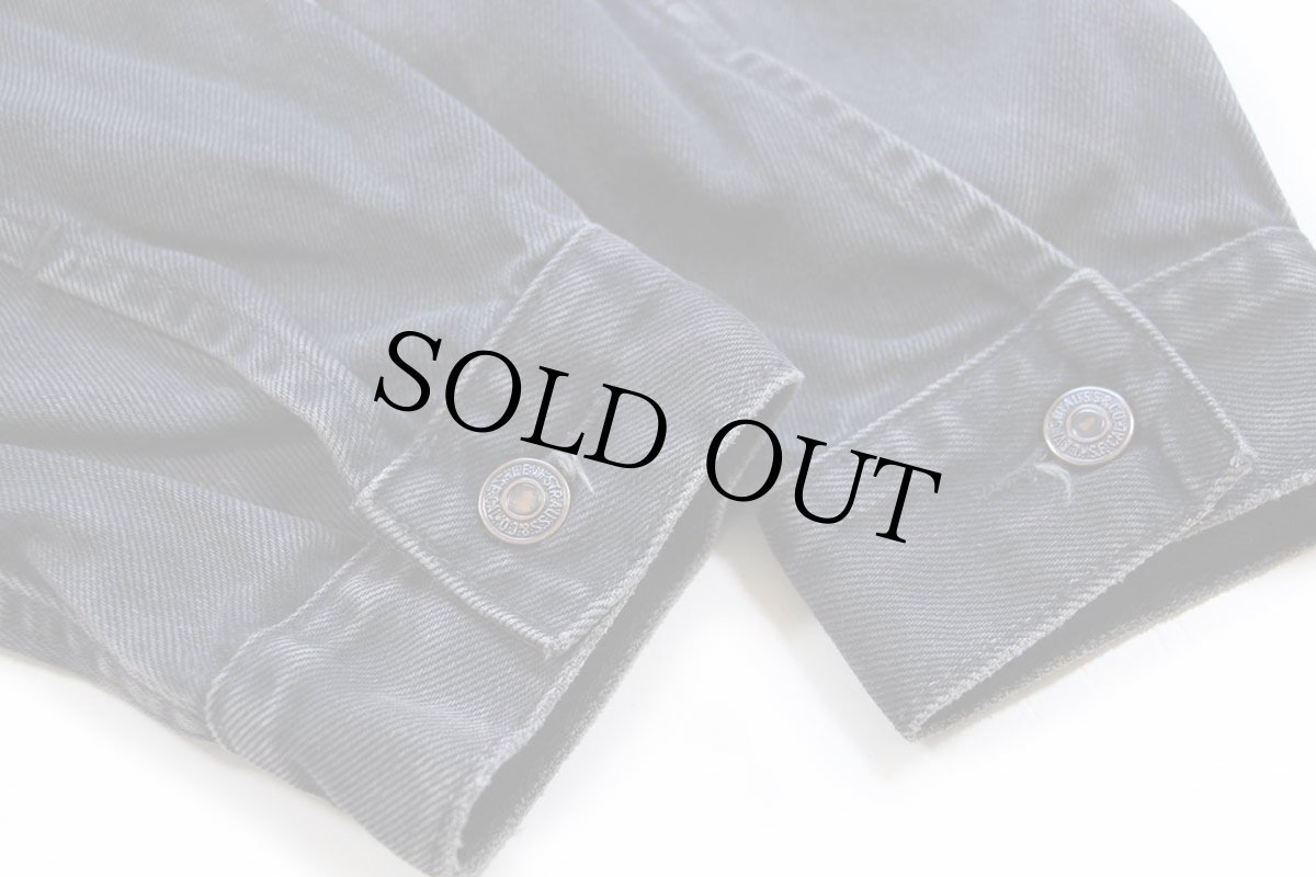 画像5: 90s Levi'sリーバイス 70503 ブラック デニムジャケット 4ポケット ボロ XXL★特大 ユーロ (5)