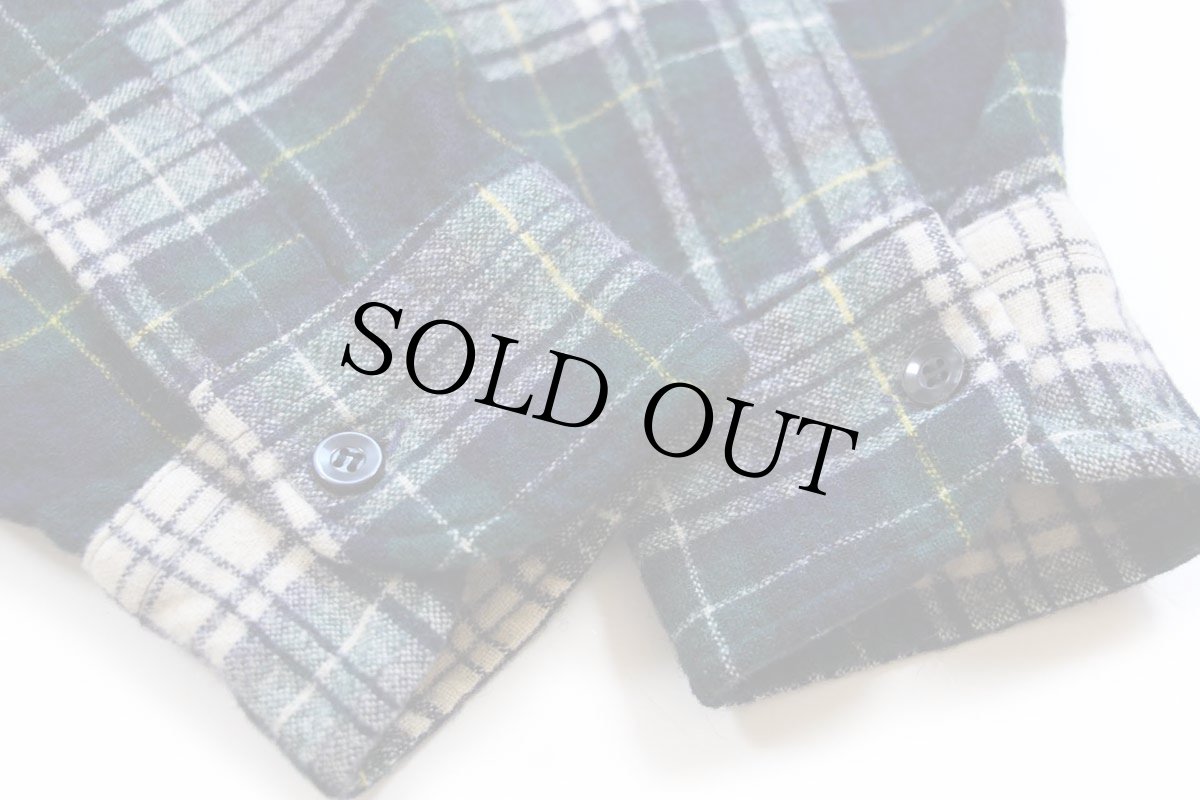 画像6: 70s USA製 PENDLETONペンドルトン タータンチェック ウールシャツ M (6)