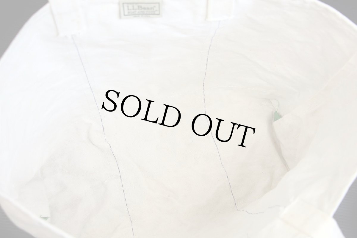 画像7: USA製 L.L.Bean BOAT AND TOTE Kingston 刺繍 キャンバス トートバッグ グリーン L★ラージ (7)