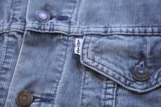画像5: 90s Levi'sリーバイス 70503 コットン コーデュロイジャケット 4ポケット ボロ 薄紺 フェード M★ユーロ (5)