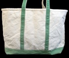 画像2: USA製 L.L.Bean BOAT AND TOTE Kingston 刺繍 キャンバス トートバッグ グリーン L★ラージ (2)