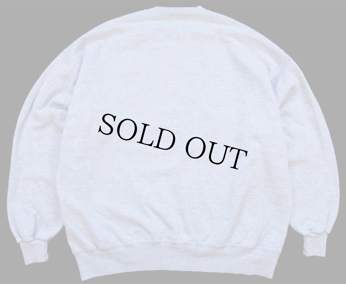 画像2: 90s USA製 RUSSELLラッセル 無地 前V スウェット 杢グレー XXL★ブランク 特大 (2)