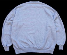 画像2: 90s USA製 RUSSELLラッセル 無地 前V スウェット 杢グレー XXL★ブランク 特大 (2)