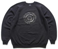 画像1: 90s USA製 Hanes OLD GLOBE THEATER SANDIEGO スウェット 黒 フェード L (1)