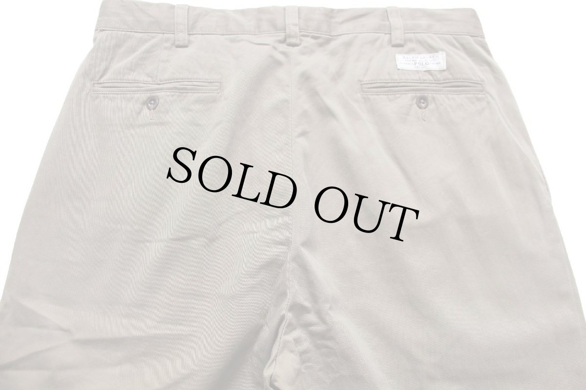 画像5: 00s ポロ ラルフローレン ANDREW PANT ツータック コットン チノパン グレーブラウン W34 L34★331 (5)