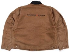 画像2: 00s carharttカーハート DYNASTAR LANGE 刺繍 ブランケットライナー ダック地 デトロイトジャケット 茶 2XL-R★特大 (2)