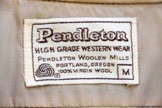 画像4: 70s PENDLETONペンドルトン オンブレチェック ウール ウエスタンシャツ M (4)