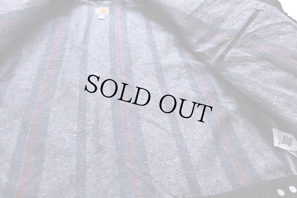 画像5: USA製 carharttカーハート ブランケットライナー ダック地 デトロイトジャケット 黒 3XL★特大 (5)