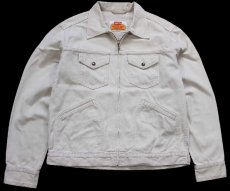 画像1: 90s Levi'sリーバイス WHITE TAB JACKETS 70519 コットン ピケ ワークジャケット ベージュ L★ユーロ (1)
