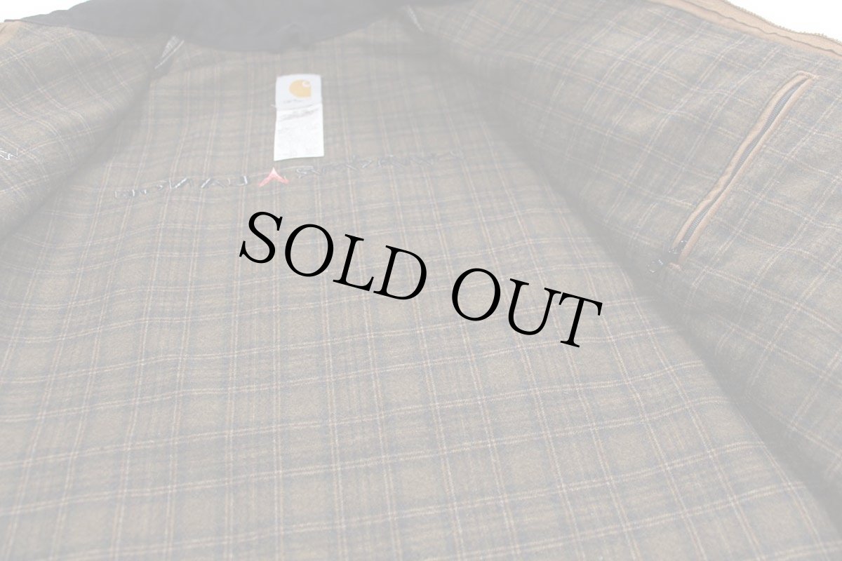 画像5: 00s carharttカーハート DYNASTAR LANGE 刺繍 ブランケットライナー ダック地 デトロイトジャケット 茶 2XL-R★特大 (5)