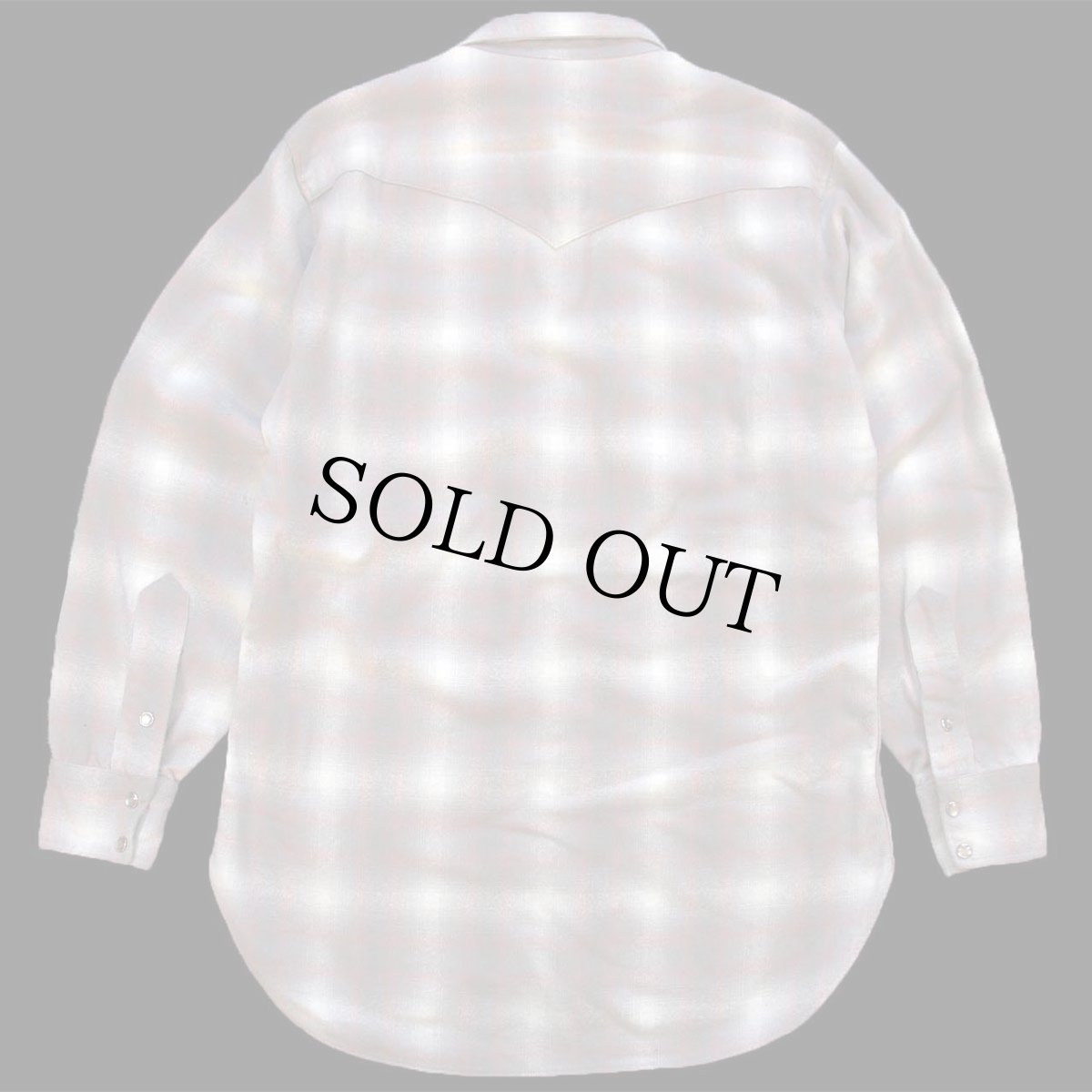 画像2: 70s PENDLETONペンドルトン オンブレチェック ウール ウエスタンシャツ M (2)