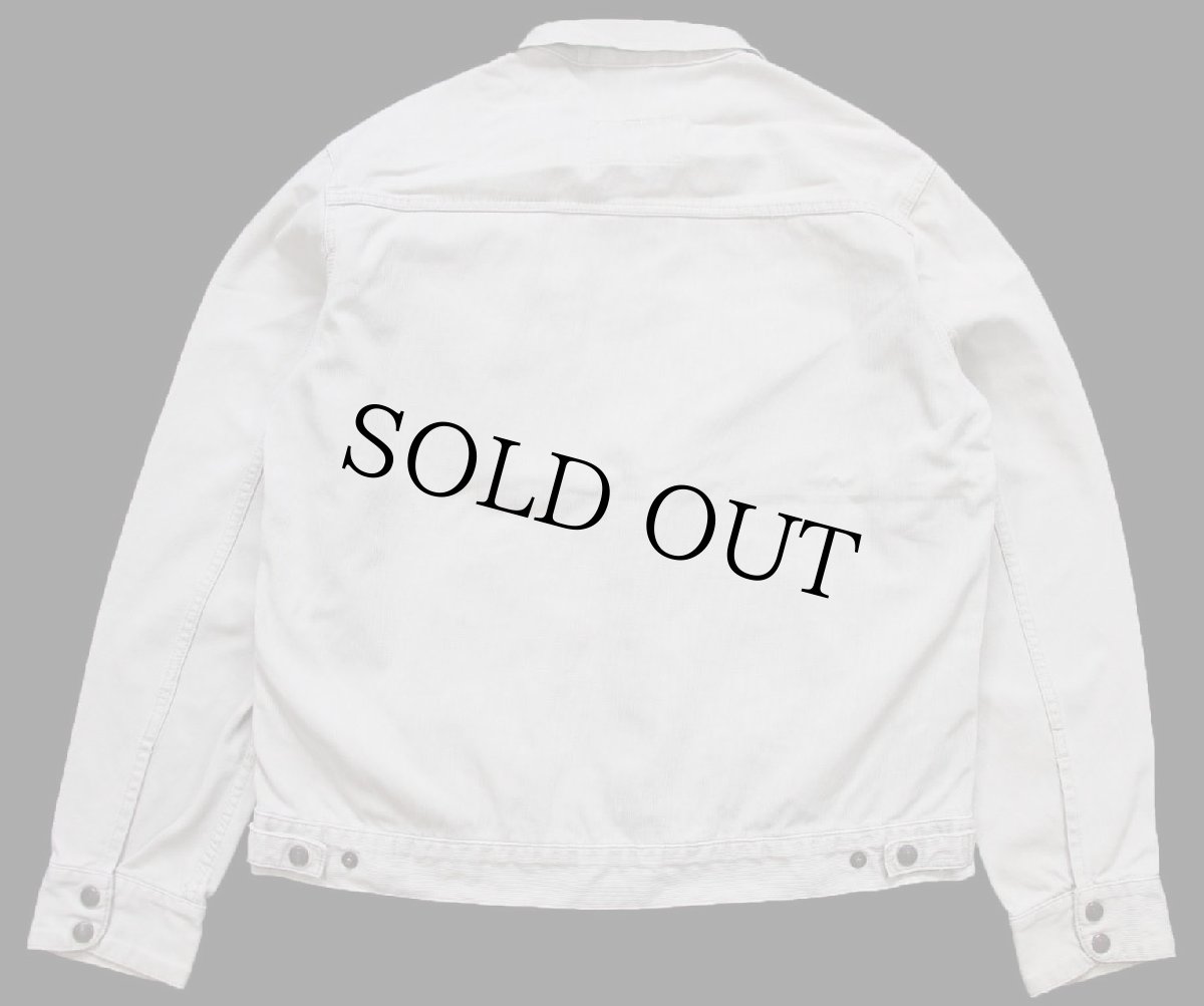 画像2: 90s Levi'sリーバイス WHITE TAB JACKETS 70519 コットン ピケ ワークジャケット ベージュ L★ユーロ (2)