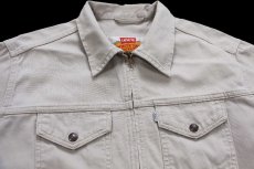 画像3: 90s Levi'sリーバイス WHITE TAB JACKETS 70519 コットン ピケ ワークジャケット ベージュ L★ユーロ (3)