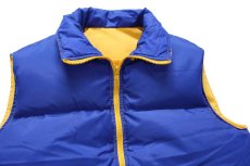 画像8: 80s MONTGOMERY WARD OUTDOOR EXCHANGE 無地 リバーシブル ナイロン ダウンベスト 黄×青 XL (8)