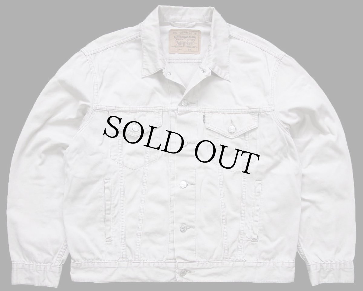 画像1: 90s Levi'sリーバイス 70503 コットンツイル ジャケット 4ポケット ベージュ L★ユーロ (1)