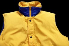 画像3: 80s MONTGOMERY WARD OUTDOOR EXCHANGE 無地 リバーシブル ナイロン ダウンベスト 黄×青 XL (3)
