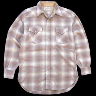 60s PENDLETONペンドルトン オンブレチェック ウール オープン