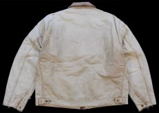 画像2: 90s carharttカーハート ブランケットライナー ダック地 デトロイトジャケット 茶 フェード (2)