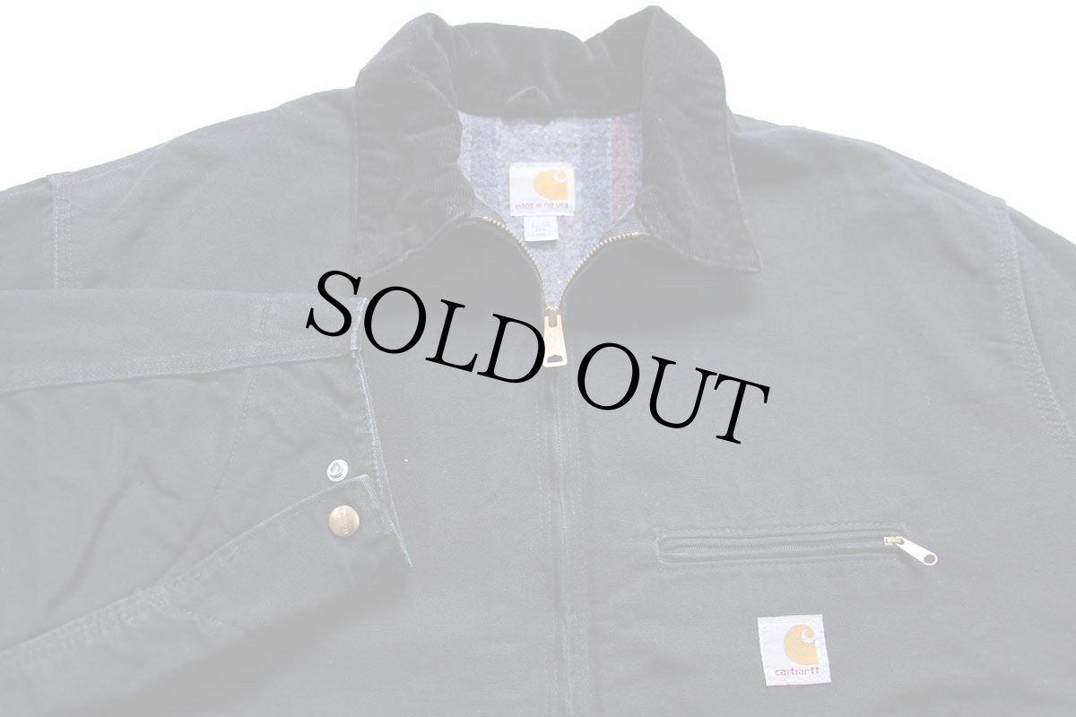 画像3: USA製 carharttカーハート ブランケットライナー ダック地 デトロイトジャケット 黒 3XL★特大 (3)