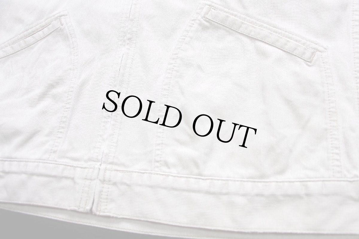 画像7: 90s Levi'sリーバイス WHITE TAB JACKETS 70519 コットン ピケ ワークジャケット ベージュ L★ユーロ (7)