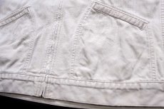 画像7: 90s Levi'sリーバイス WHITE TAB JACKETS 70519 コットン ピケ ワークジャケット ベージュ L★ユーロ (7)