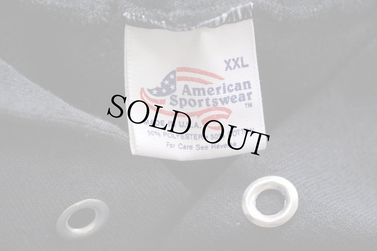 画像4: 90s USA製 American Sportswear 無地 スウェットパーカー 黒 フェード XXL★特大 フーディー ブランク (4)