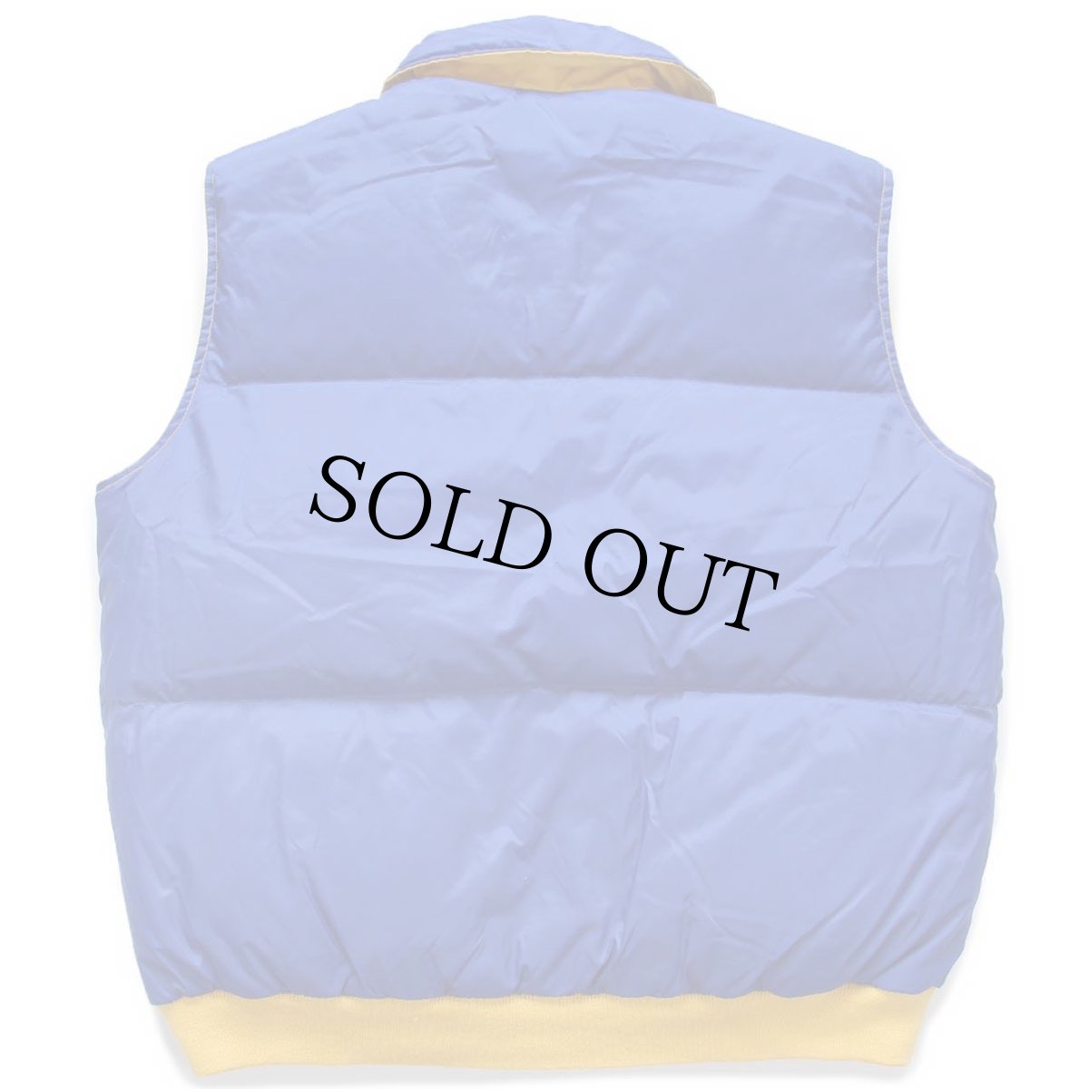 画像7: 80s MONTGOMERY WARD OUTDOOR EXCHANGE 無地 リバーシブル ナイロン ダウンベスト 黄×青 XL (7)