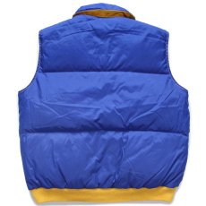 画像7: 80s MONTGOMERY WARD OUTDOOR EXCHANGE 無地 リバーシブル ナイロン ダウンベスト 黄×青 XL (7)