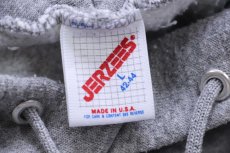 画像4: 80s USA製 JERZEES 無地 スウェットパーカー 杢グレー L★RUSSELLラッセル フーディー ブランク (4)