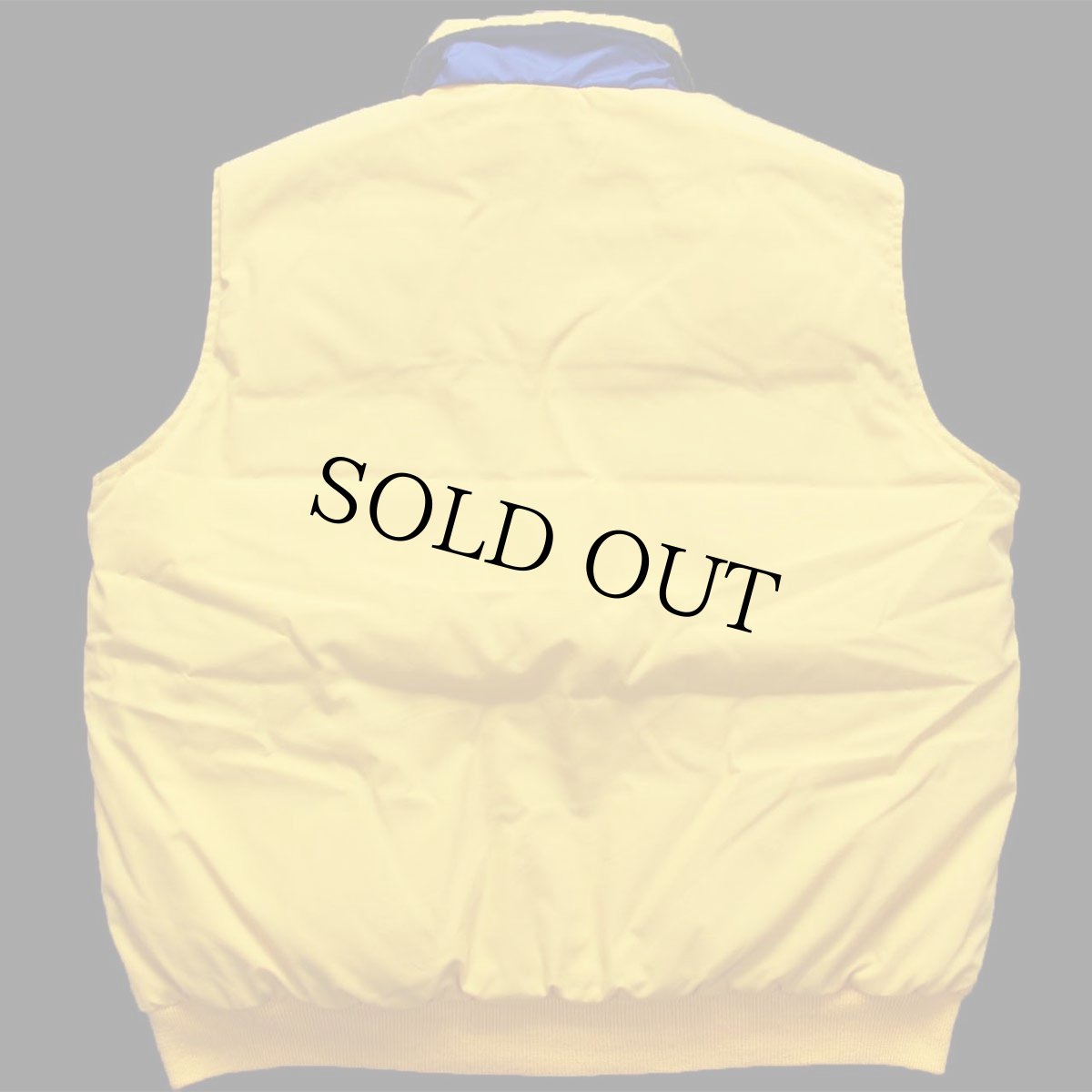 画像2: 80s MONTGOMERY WARD OUTDOOR EXCHANGE 無地 リバーシブル ナイロン ダウンベスト 黄×青 XL (2)