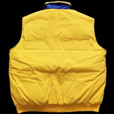 画像2: 80s MONTGOMERY WARD OUTDOOR EXCHANGE 無地 リバーシブル ナイロン ダウンベスト 黄×青 XL (2)