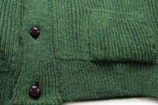 画像5: 英国製 PETER CHRISTIAN ショールカラー ローゲージ ブリティッシュ ウールニット カーディガン 緑 ミックス 4XL★特大 (5)
