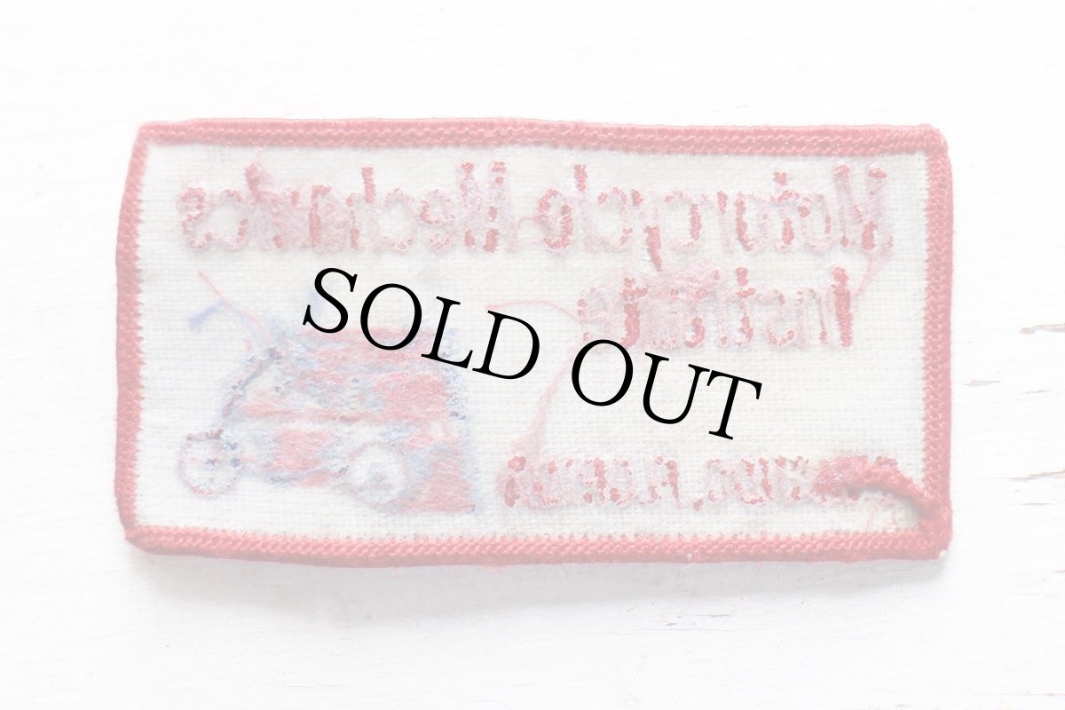 画像2: ビンテージ Motorcycle Mechanics Institute ORLANDO,FLORIDA バイク パッチ★ワッペン (2)