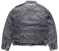画像2: 90s Levi'sリーバイス 70503 先染め ブラック デニムジャケット 4ポケット ボロ XL★ユーロ (2)