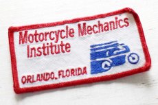 画像3: ビンテージ Motorcycle Mechanics Institute ORLANDO,FLORIDA バイク パッチ★ワッペン (3)