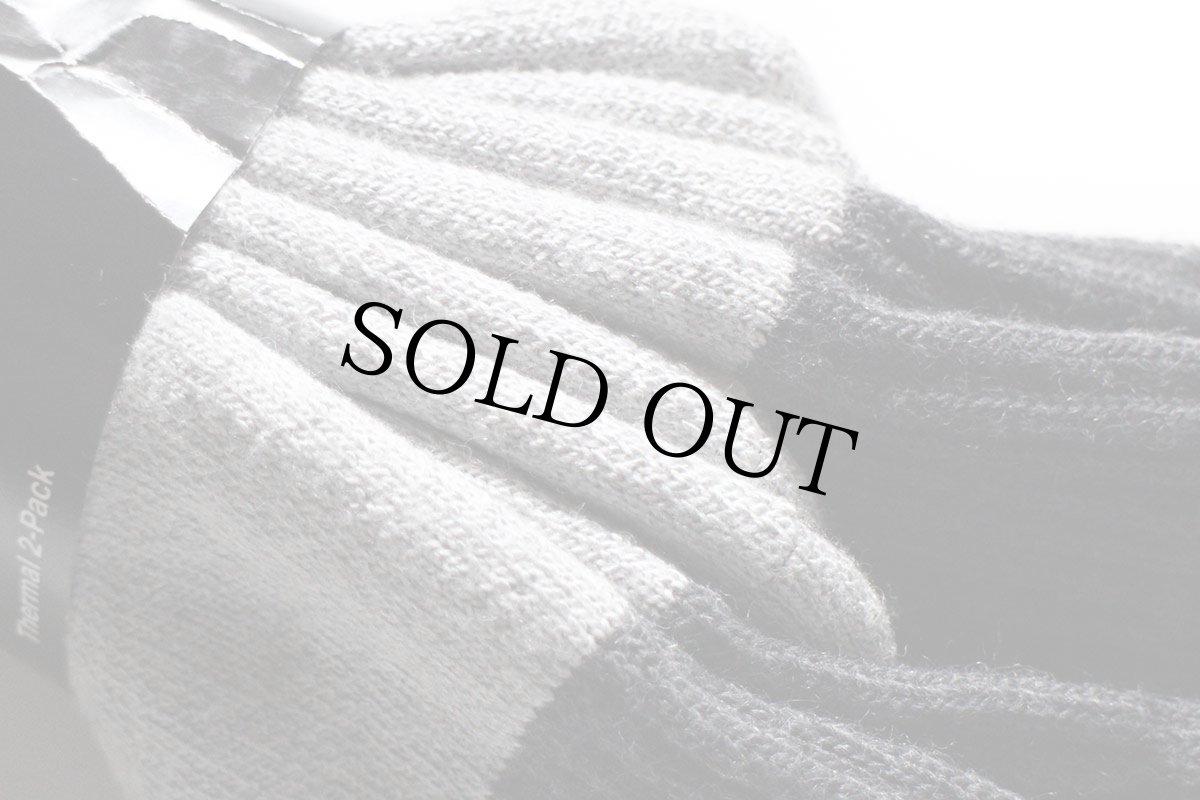 画像6: デッドストック★90s USA製 RED HEADレッドヘッド アクリル×ウールニット ソックス 杢グレー×チャコールグレー L 2ペア★靴下 (6)