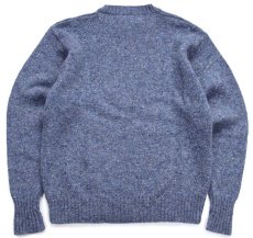 画像2: 00s PENDLETONペンドルトン ネップ入り ウールニット セーター ブルーグレー ミックス S (2)
