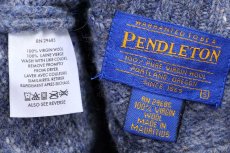 画像4: 00s PENDLETONペンドルトン ネップ入り ウールニット セーター ブルーグレー ミックス S (4)