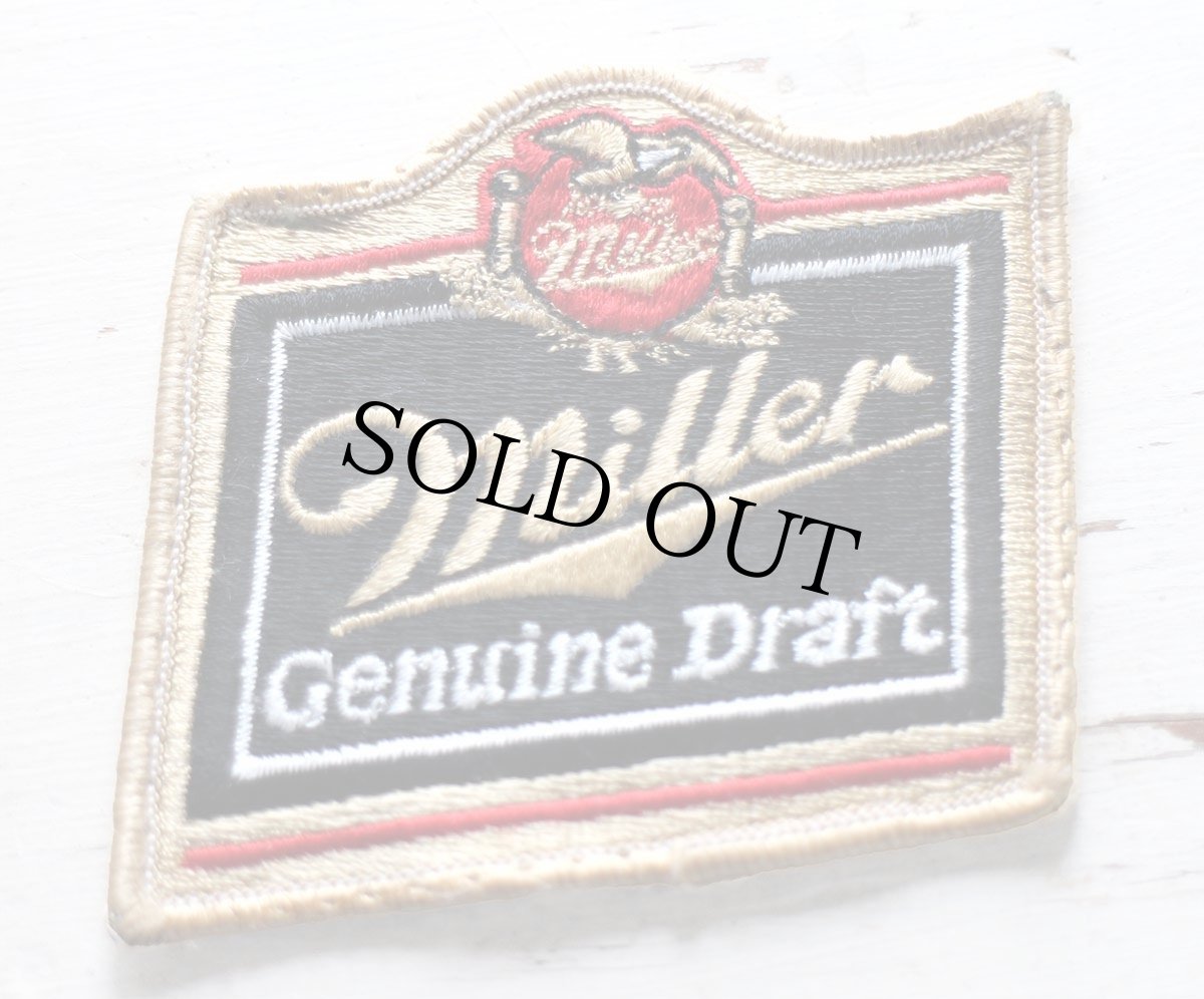 画像1: ビンテージ Miller Genuine Draft ロゴ パッチ★ワッペン (1)