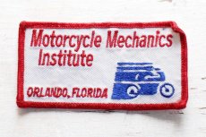 画像1: ビンテージ Motorcycle Mechanics Institute ORLANDO,FLORIDA バイク パッチ★ワッペン (1)