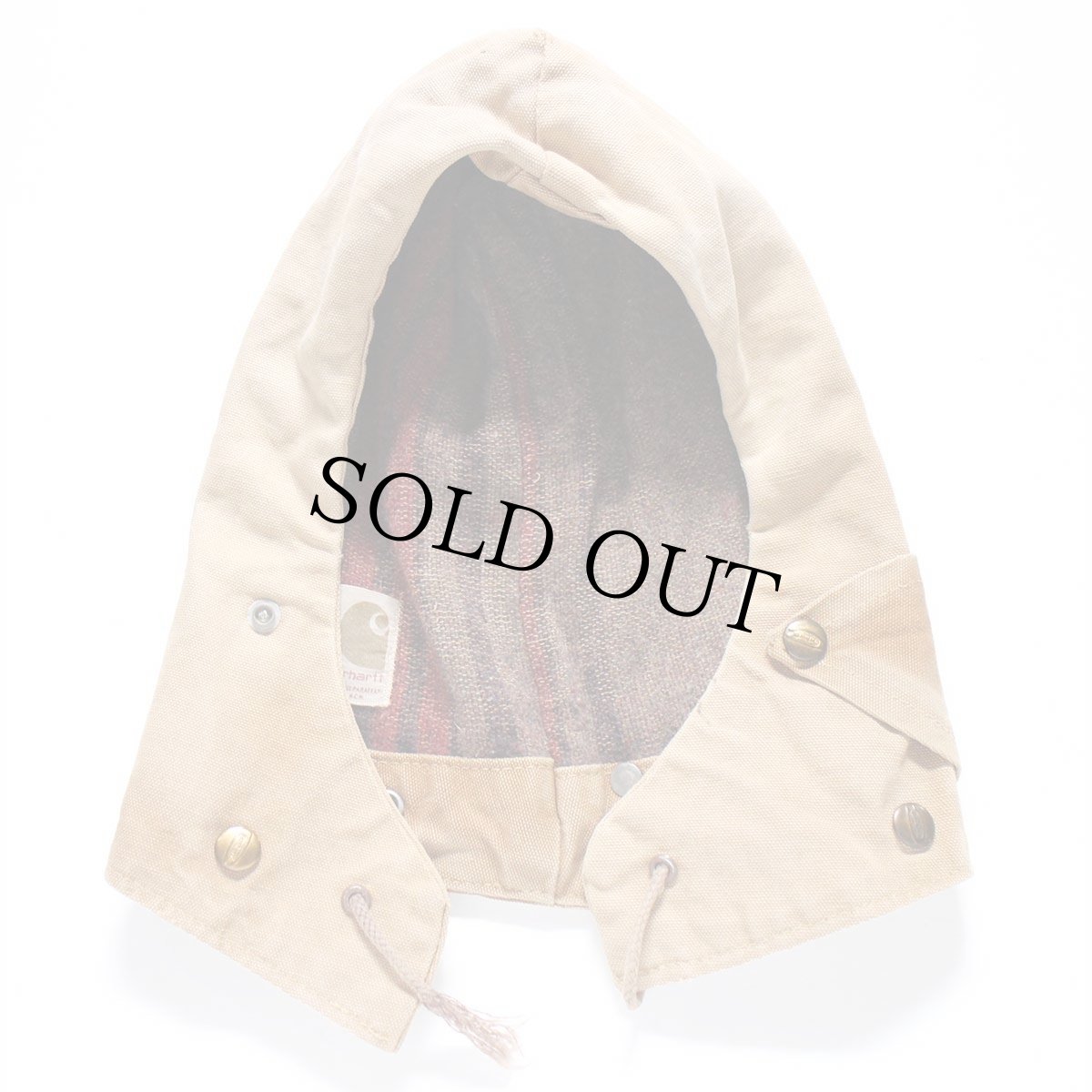 画像3: 70s carharttカーハート ARCTIC HOOD ブランケットライナー ダックフード 茶 フェード (3)