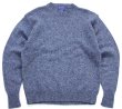 00s PENDLETONペンドルトン ネップ入り ウールニット セーター ブルー
